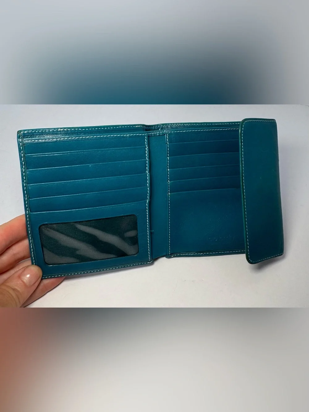 Kate Landry Genuine Leather Kiss-Lock Wallet